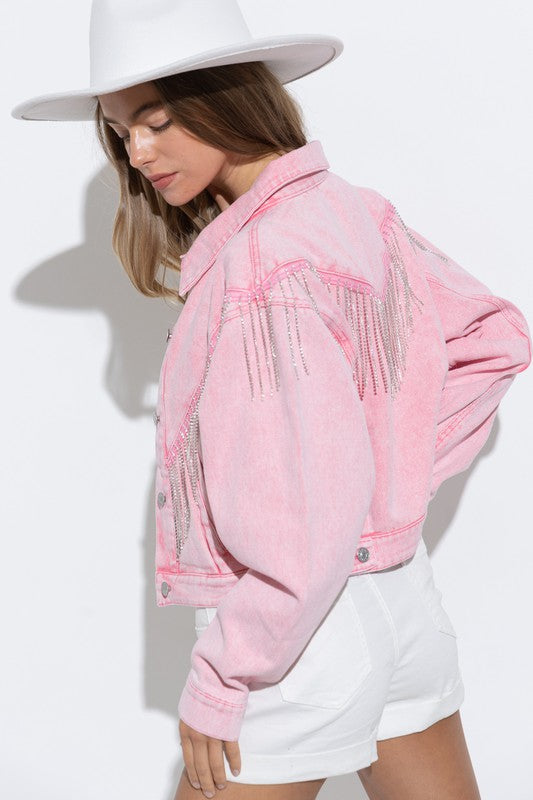 Taylor Denim Fringe Jacket