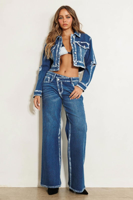 Crossed Low Rise Jeans