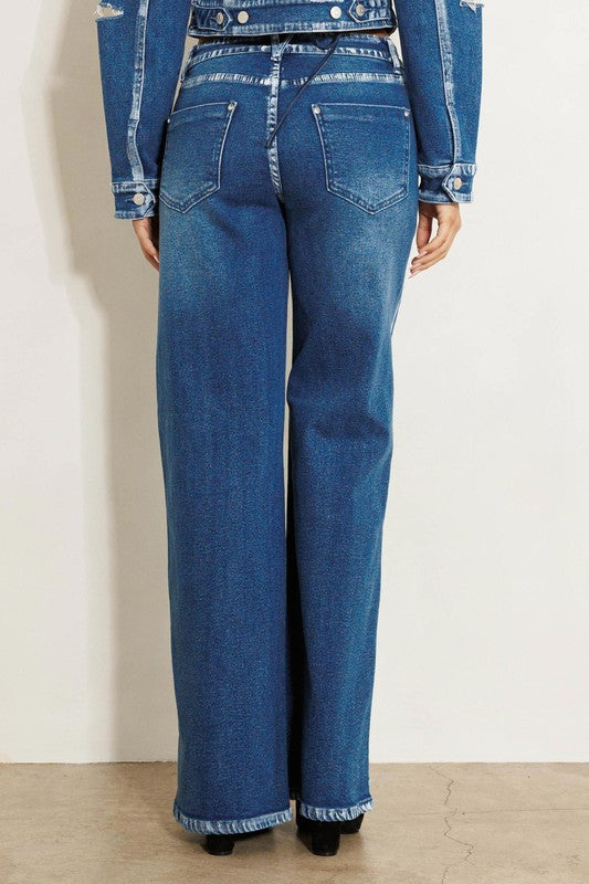 Crossed Low Rise Jeans