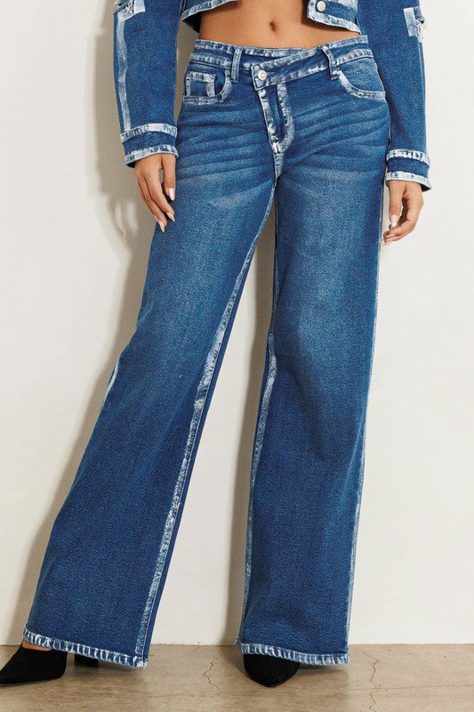 Crossed Low Rise Jeans