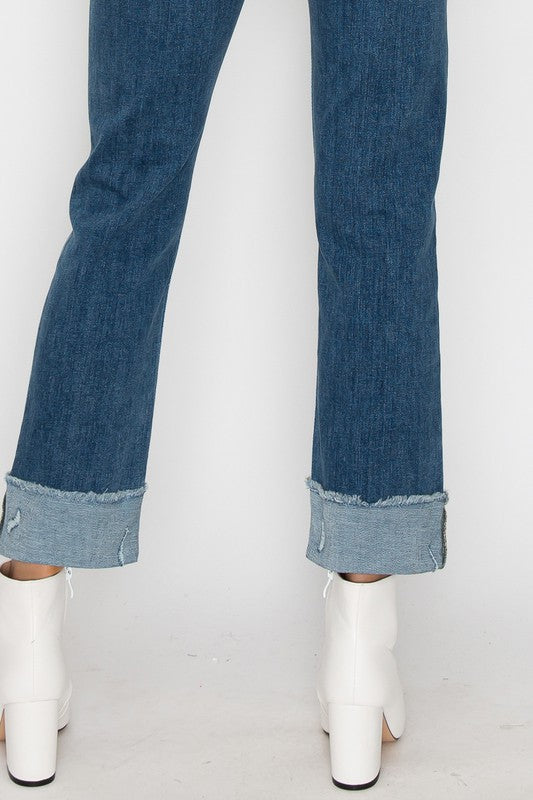 Lacy Two-Tone Jeans