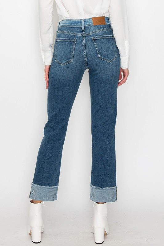 Lacy Two-Tone Jeans