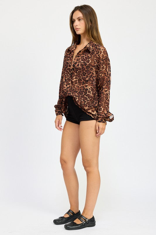 Reign Leopard Print Blouse