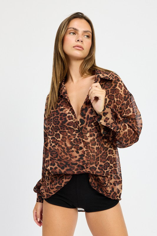 Reign Leopard Print Blouse