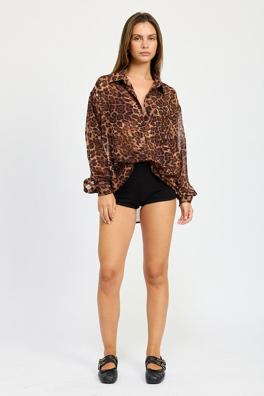 Reign Leopard Print Blouse