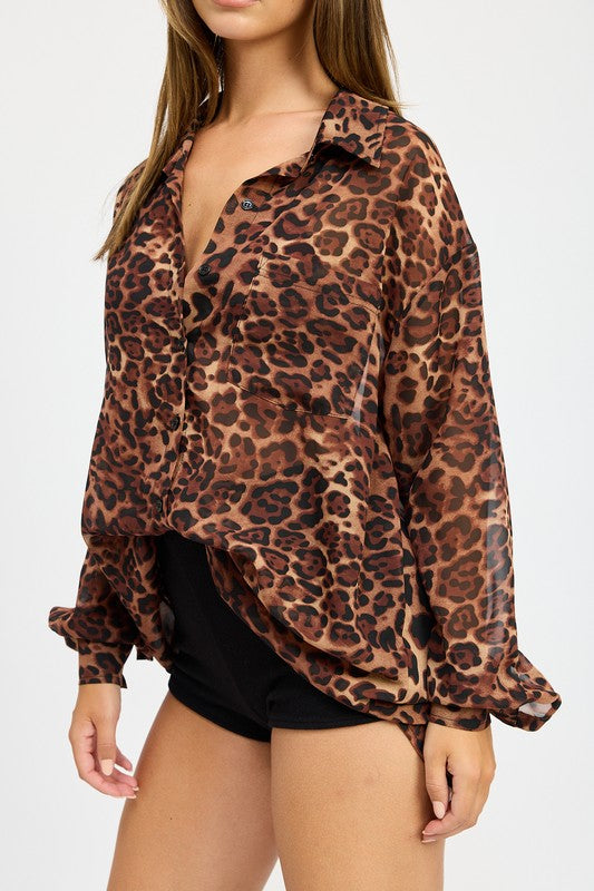 Reign Leopard Print Blouse